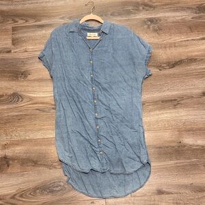 Madewell Denim Button-Up Shirt Dress